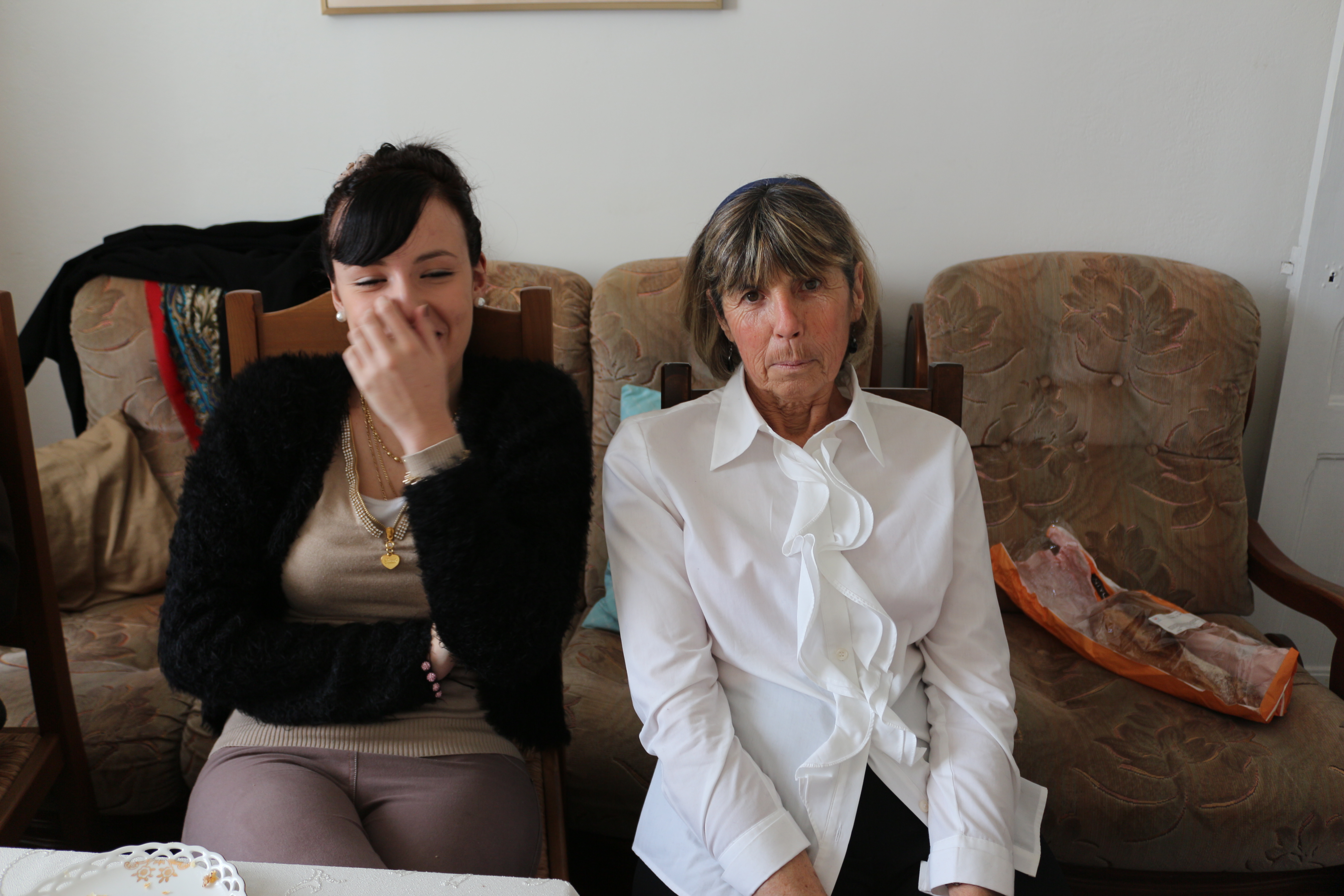 Ma petite nièce et ma soeur Christiane.